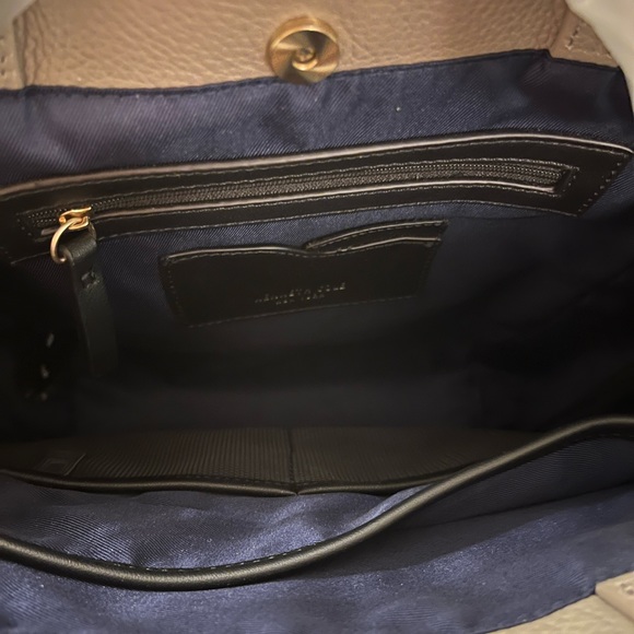 Kenneth Cole New York Christie Leather Tote Handbag – Light Gray - Picture 6 of 8